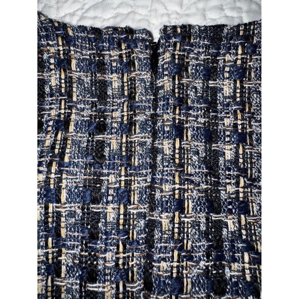 J.Crew Womens Navy Blue Black Tweed Sleeveless Shift Dress Size 2 Round Neck - Picture 8 of 9